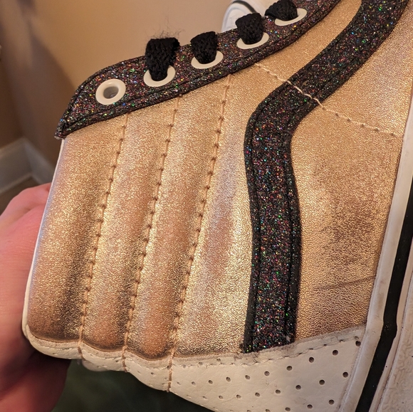 Vans Customs Gold and Glitter Hi - Picture 6 of 8